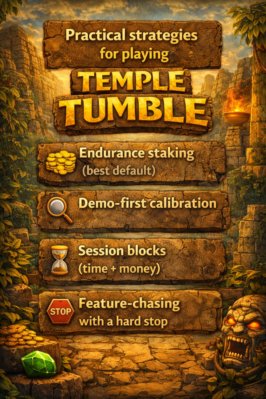 Practical strategies for playing Temple Tumble